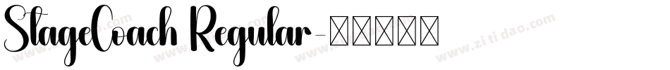 StageCoach Regular字体转换